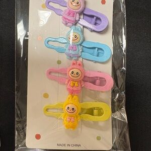 Colorful Labubu Hair Clips Set for Kids